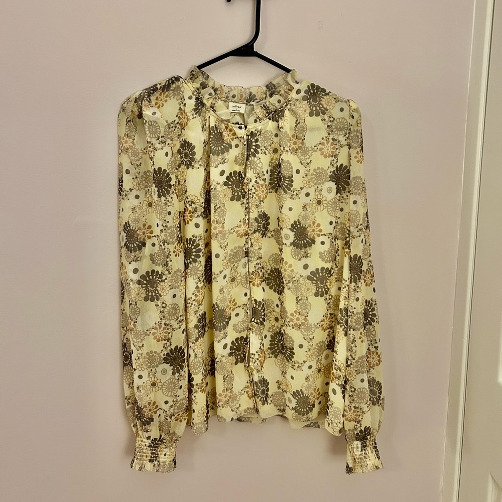Wilfred Floral Cream and purple Women's Blouse